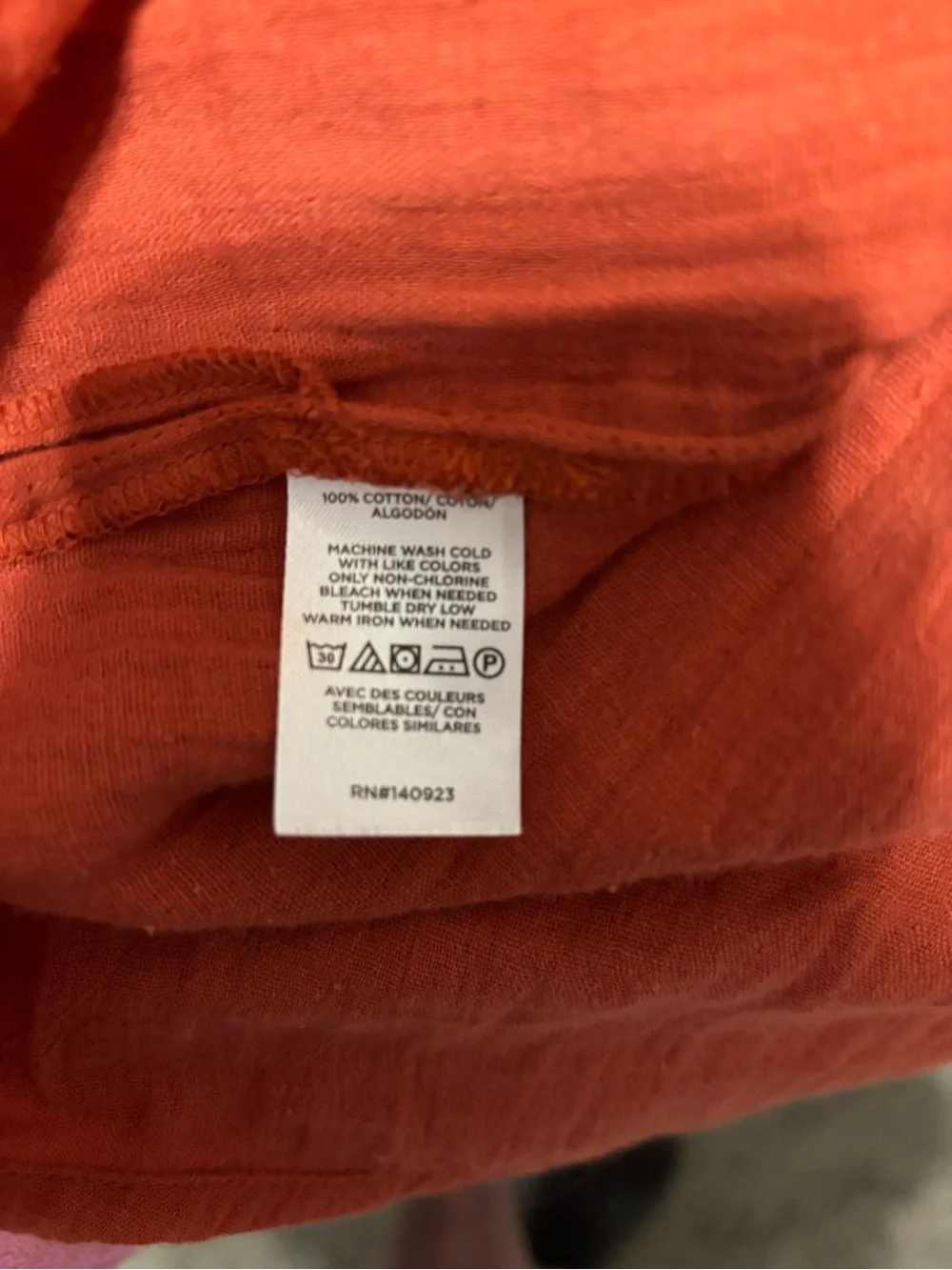 🍃SALE🍃LOFT Women's Rust Split-Neck Peasant Top - Picture 4 of 4